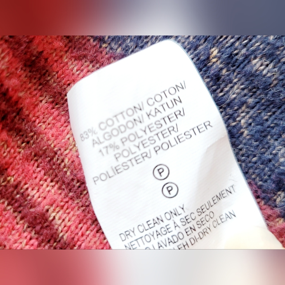 Lucky Brand Aztec Vibrant Striped Cotton Blend Drape Hi-Lo Cardigan 3X - Picture 11 of 16